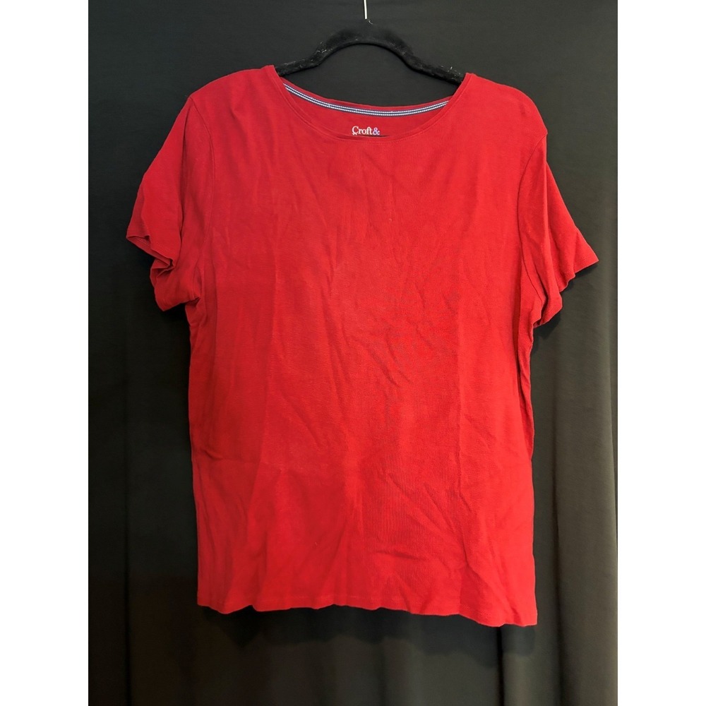 Women s Red Croft & Borrow The Classic T Shirt Size L